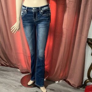 Classic Boot Cut Women's Jeans in Deep Blue